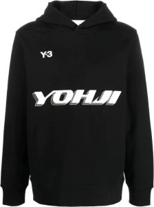 Y-3 Hoodie met logoprint Zwart