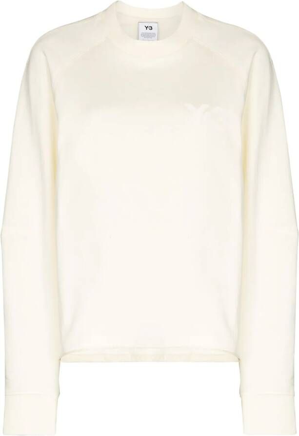 Y-3 Katoenen sweater Wit