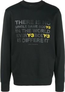 Y-3 slogan-print sweatshirt Zwart