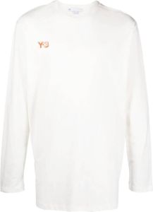Y-3 T-shirt met lange mouwen en logo Wit