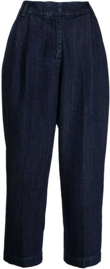 YMC Cropped broek Blauw