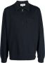 YMC Poloshirt met halve rits Blauw - Thumbnail 1