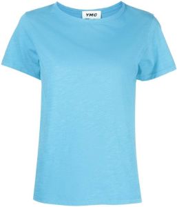 YMC T-shirt met ronde hals Blauw