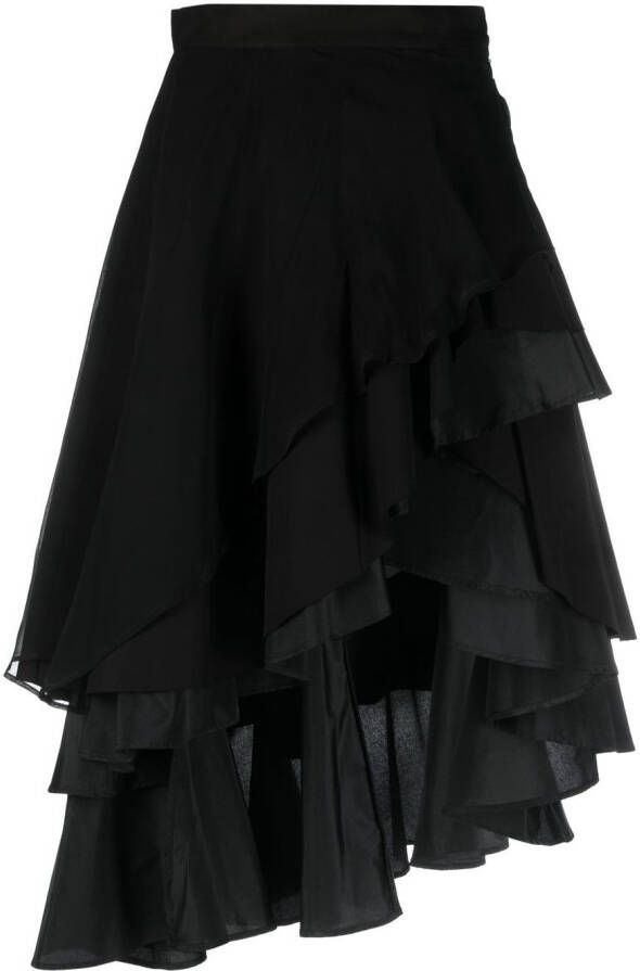 Yohji Yamamoto Asymmetrische rok Zwart