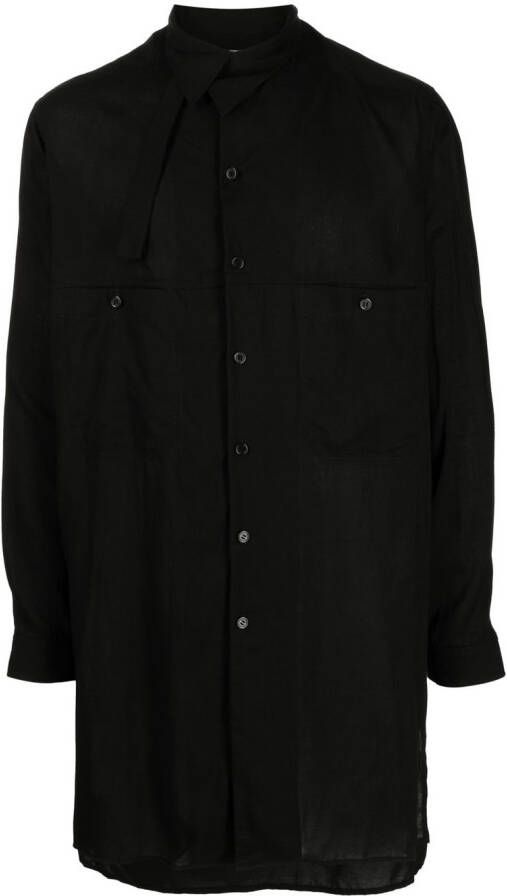 Yohji Yamamoto Asymmetrische blouse Zwart
