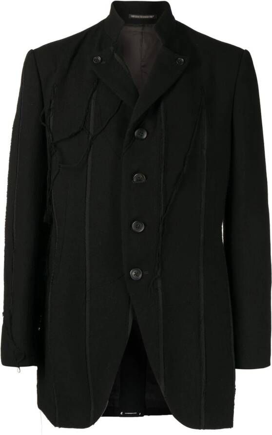 Yohji Yamamoto Button-up blazer Zwart