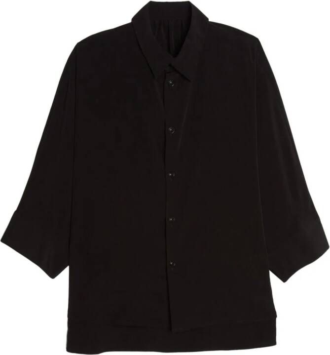 Yohji Yamamoto Button-up blouse Zwart