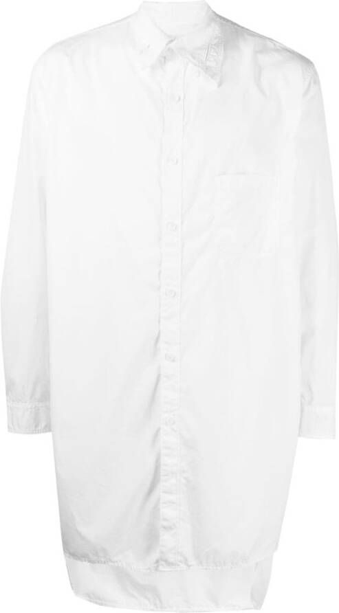 Yohji Yamamoto T-shirt met kraagdetail Wit