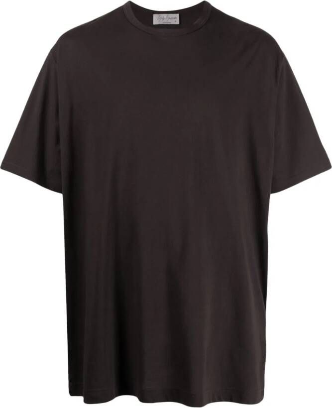 Yohji Yamamoto T-shirt met ronde hals Bruin