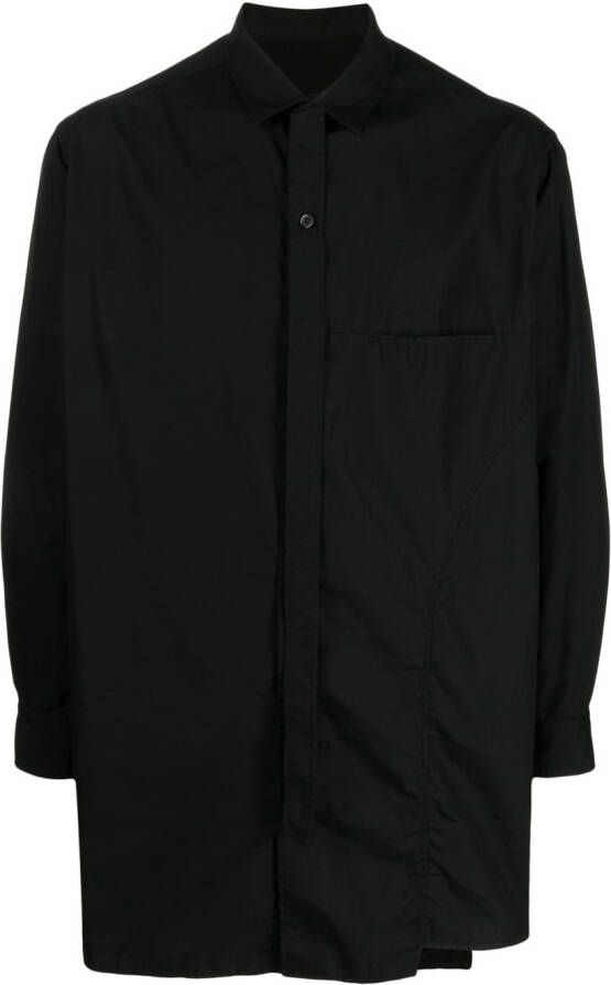 Yohji Yamamoto Effen overhemd Zwart