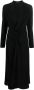 Yohji Yamamoto Midi-jurk met gesmockt detail Zwart - Thumbnail 1