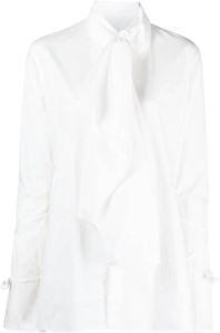 Yohji Yamamoto Gedrapeerd shirt Wit