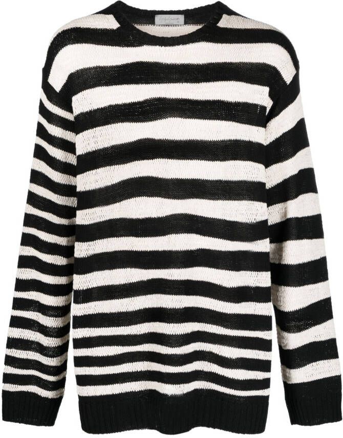 Yohji Yamamoto Gestreepte sweater Wit