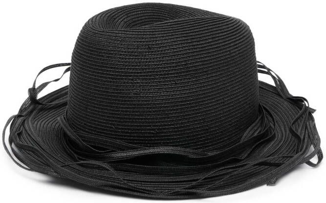 Yohji Yamamoto Geweven hoed Zwart