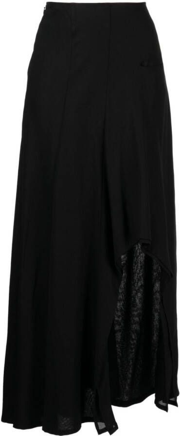 Yohji Yamamoto Flared rok Zwart