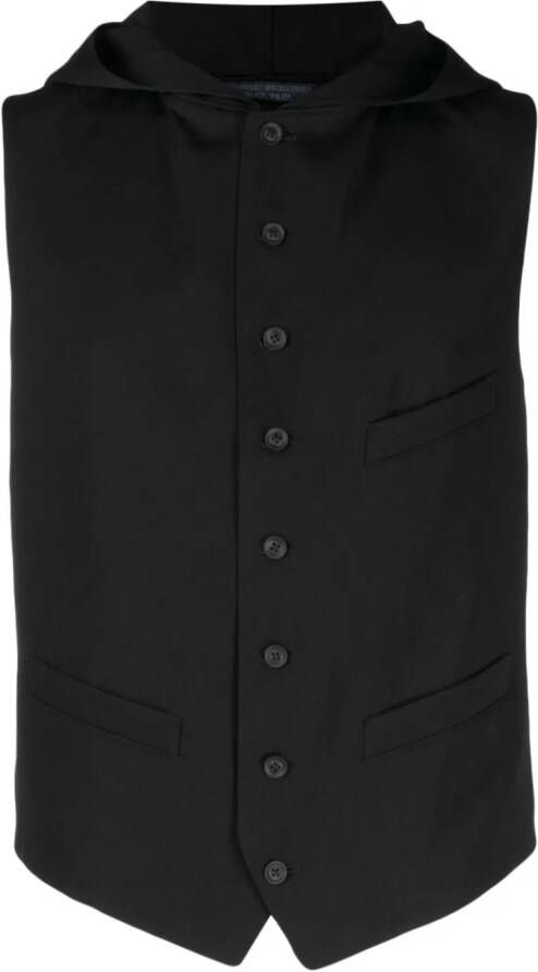 Yohji Yamamoto Jas met capuchon Zwart