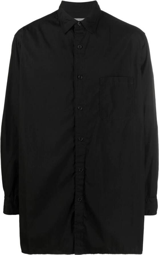 Yohji Yamamoto Lang overhemd Zwart