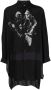 Yohji Yamamoto Overhemd met grafische print Zwart - Thumbnail 1