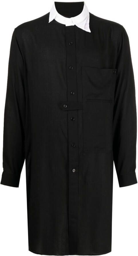 Yohji Yamamoto Overhemd met kraag Zwart