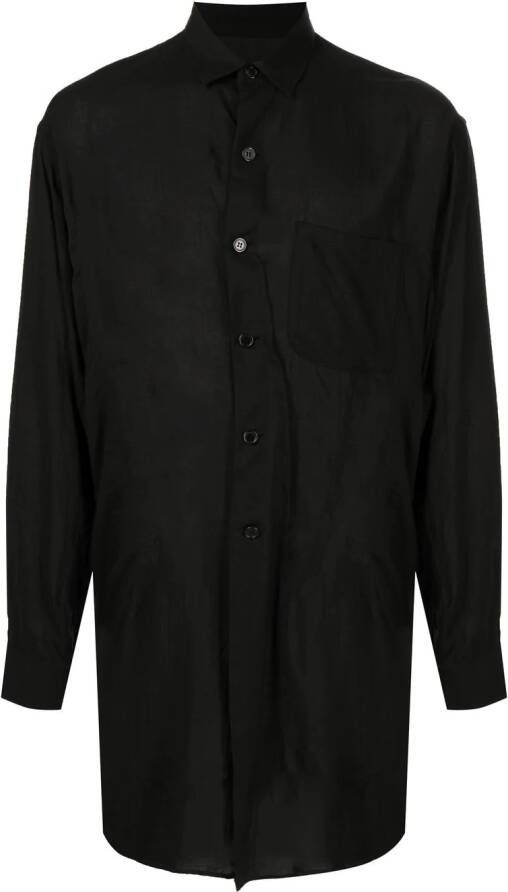 Yohji Yamamoto Overhemd met lange mouwen Zwart