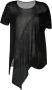 Yohji Yamamoto Semi-doorzichtig T-shirt Zwart - Thumbnail 1