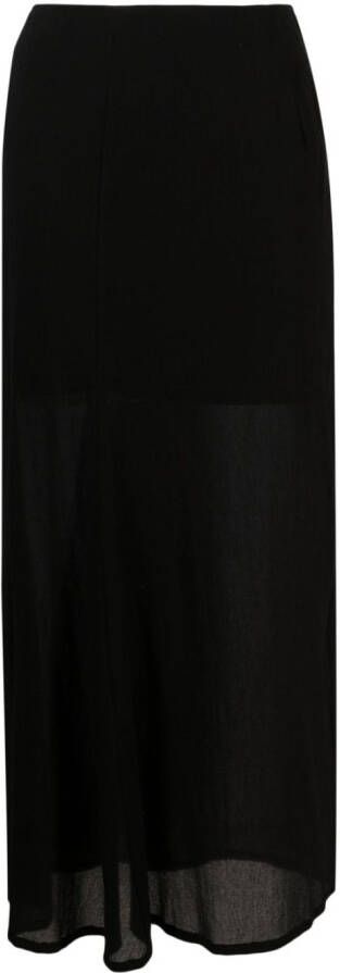 Yohji Yamamoto Semi-doorzichtige blouse Zwart