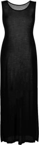 Yohji Yamamoto Semi-doorzichtige mini-jurk Zwart