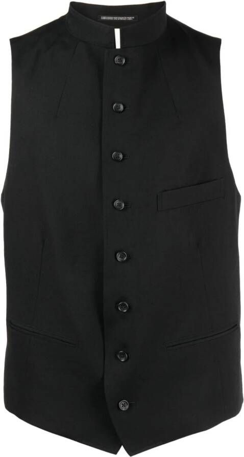 Yohji Yamamoto Mouwloze top Zwart