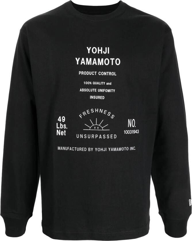 Yohji Yamamoto Sweater met logoprint Zwart