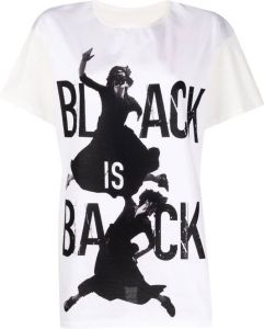 Yohji Yamamoto T-shirt met tekst Wit