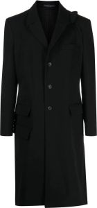 Yohji Yamamoto tailored single-breasted coat Zwart