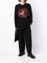 Yohji Yamamoto Trui met bloemenprint Zwart - Thumbnail 1