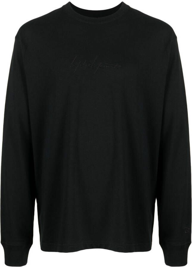 Yohji Yamamoto x New Era sweater met geborduurd logo Zwart