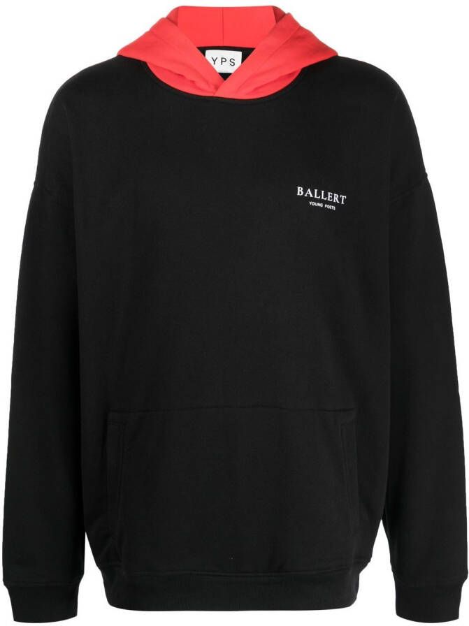 YOUNG POETS Tweekleurige hoodie Zwart