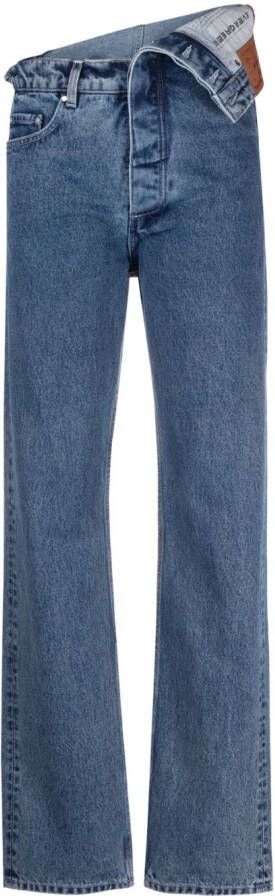 Y Project Jeans met asymmetrische taille Blauw