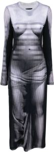 Y Project Maxi-jurk met print BLACK WHITE