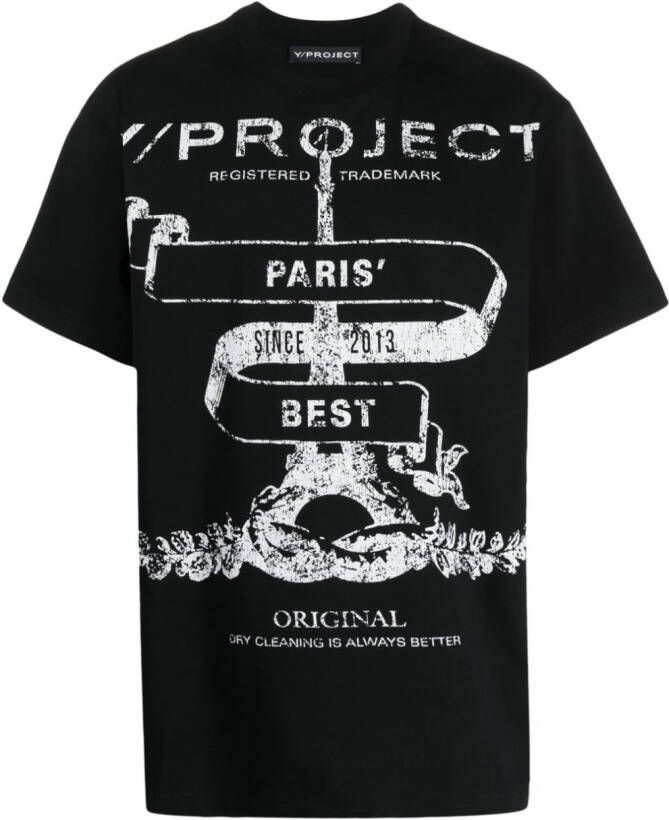 Y Project Katoenen T-shirt Zwart