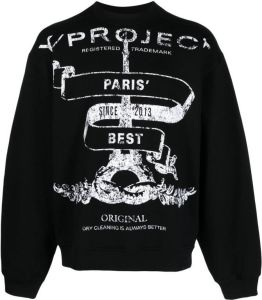 Y Project Sweater met logoprint Zwart
