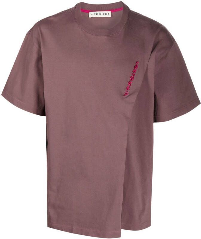 Y Project T-shirt met geborduurd logo Rood