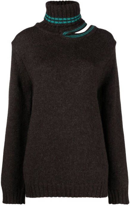 Y Project Trui met dubbele hals Bruin