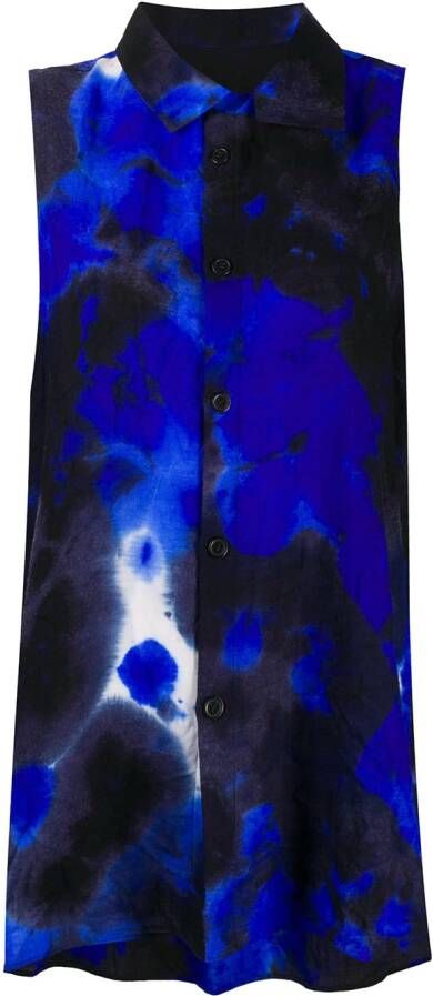 Y's Blouse met tie-dye print Blauw