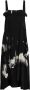 Y's Midi-jurk met bloemenprint Zwart - Thumbnail 1