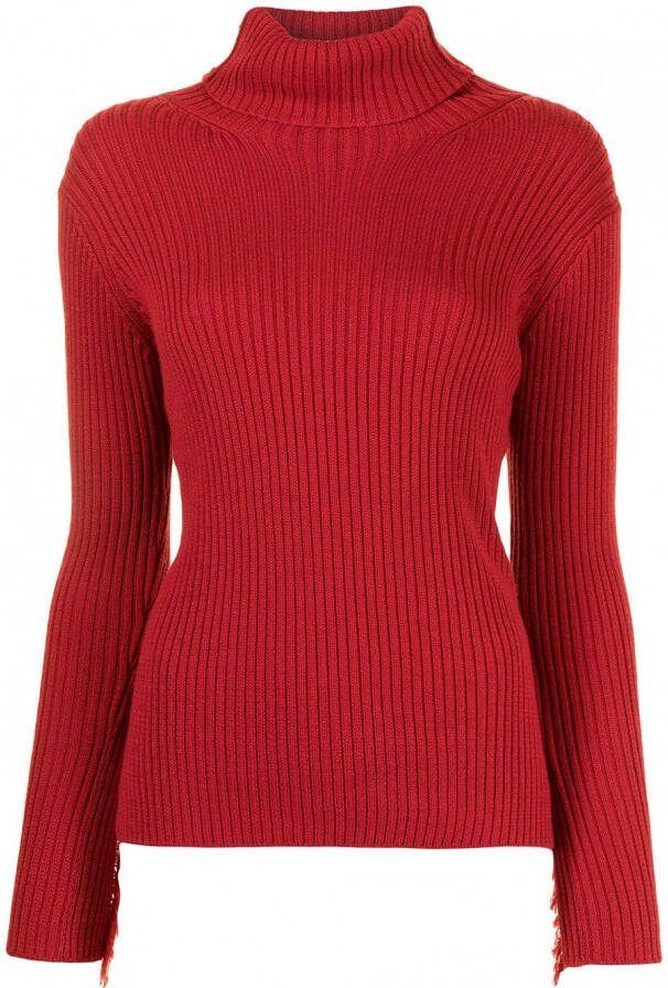 Y's Geribbelde trui Rood