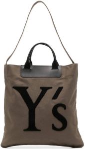 Y's Shopper met logoprint Bruin
