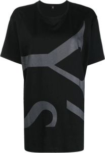 Y's T-shirt met logoprint Zwart