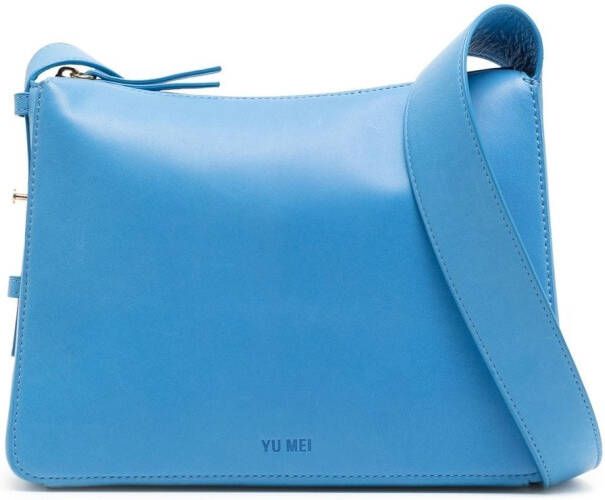 Yu Mei Brooke leren schoudertas Blauw