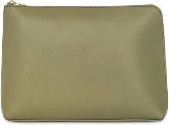 Yu Mei Emily leren clutch Groen