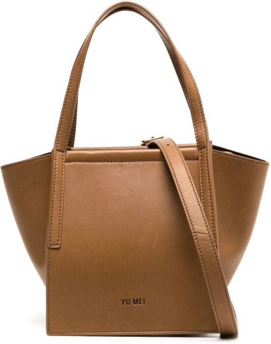 Yu Mei Shopper van nappa leer Bruin