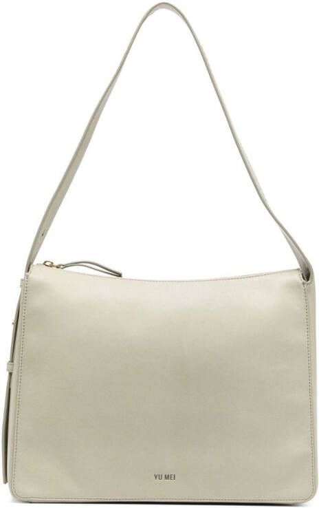 Yu Mei Shopper met logo-reliëf Groen