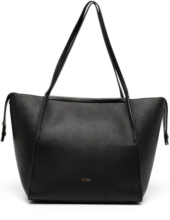 Yu Mei Claudia leren shopper Zwart
